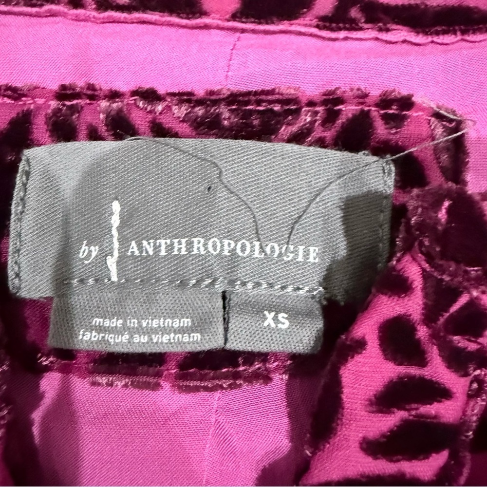 Anthropologie Somerset Mini Dress Velvet Purple Boho Party Vacation Women’s XS - Picture 8 of 16